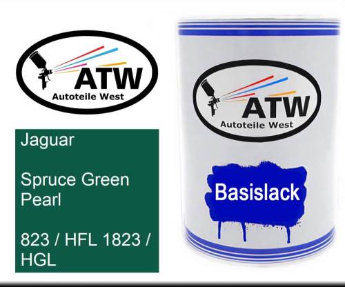 Jaguar, Spruce Green Pearl, 823 / HFL 1823 / HGL: 500ml Lackdose, von ATW Autoteile West.